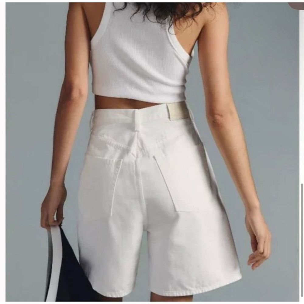 Citizens of Humanity White High-Waist Jean Shorts - Picture 7 of 16